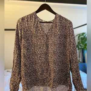Hugo Boss V-Neck Long Sleeve Blouse, Size 8, Like New